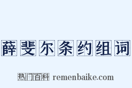 薛斐尔条约组词是什么意思的图片